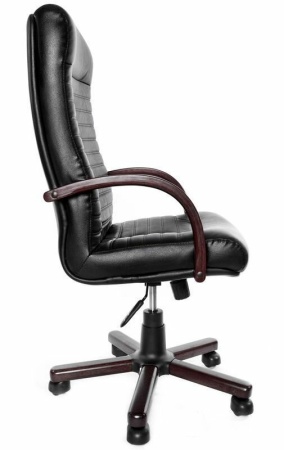 Кресло Евростиль Консул экстра кожа люкс черный орех