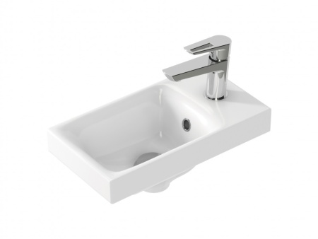 Тумба подвесная Laparet Optimum 40 с умывальником Cersanit Moduo 40 белый глянец LO-WCAB-40-01R+S-UM-MOD40/1