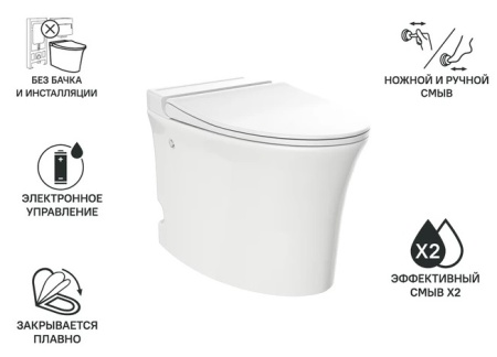 Унитаз приставной с функцией импульсного смыва Iddis Pulse PULIDSEi26. Распродажа Образец