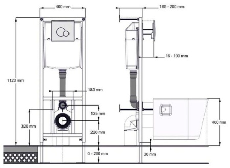 Унитаз с инсталляцией подвесной Santek Нео 1WH501543 с сиденьем Soft-close