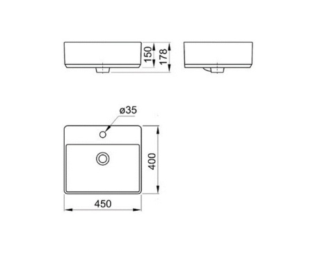 Умывальник накладной Акватон Geometry, белый WQ8A37000000004