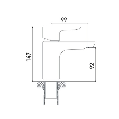 Смеситель для умывальника Gross Aqua Space 6515288С. Образец. Распродажа