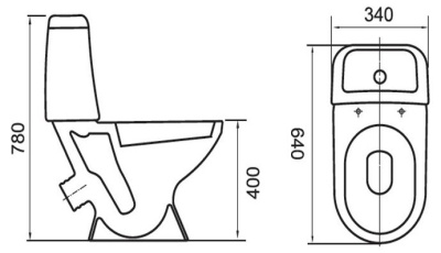 Унитаз-компакт Cersanit Mito Hit S-KO-MI-HIT-ST-P-w