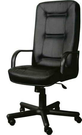 Кресло Евростиль Сенатор стандарт кожа люкс черный