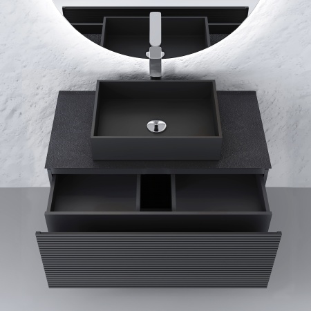 Тумба подвесная Raval Stone 100 антрацит Stn.01.100/P/A/JR. Образец. Распродажа