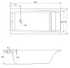 Ванна акриловая прямоугольная Cersanit Virgo 150x75 (ванна с ножками)
