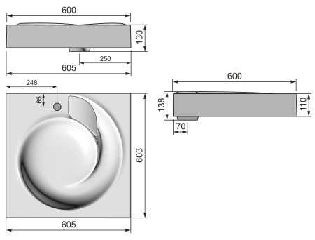 Умывальник над стиральной машиной MADERA QOPP 60 белая