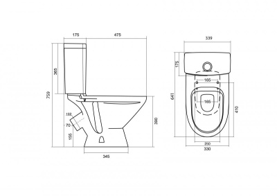 Унитаз напольный Santek "Лига", белый 1WH302141