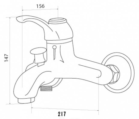 Смеситель для ванны AM.PM Bourgeois F6610000 хром.Распродажа