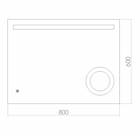 Зеркало с сенсорным выключателем Silver Mirrors "Лайт" 80х60 ФР-00001377