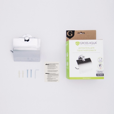 Держатель для туалетной бумаги с крышкой Gross Aqua Delta GA18033. Акция
