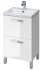 Тумба под умывальник подвесная Cersanit MELAR 50 с умывальником Colour 50, белый (SU-MEL-CM50+UM-COM50/1)