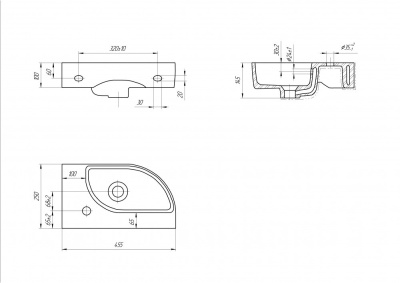 Умывальник Cersanit Cameo левый 45 A63405