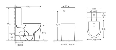Унитаз напольный Grossman GR-4450S компакт безободковый с крышкой duroplast, soft-close, белый