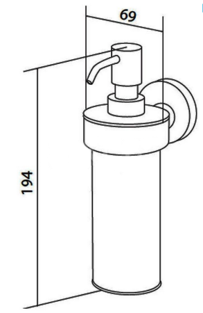 Металлический диспенсер для жидкого мыла AM.PM Bliss A5537064. Распродажа