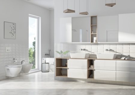 Тумба под раковину для устройства под столешницу подвесная Cersanit MODUO 60, белый SZ-MOD60-BL/Wh