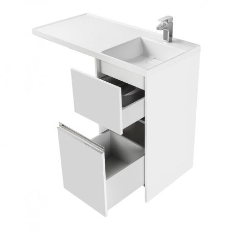 Тумба под умывальник правая Акватон Лондри с умывальником Акватон Лондри 1200, белый 1A2359V0LH010