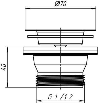 Выпуск с нержавеющей сеткой Ани Пласт 1/2 M100