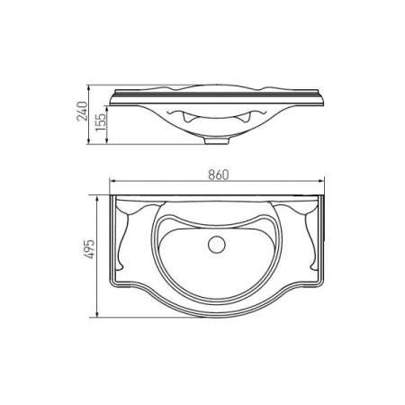 Умывальник Акватон Лаура 85 доломит 1A706731LU010