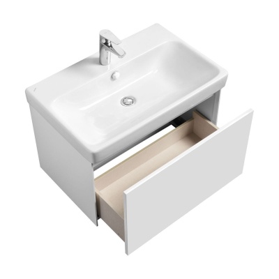 Тумба Акватон Асти 70 с умывальником Адриана 70 белый матовый/белый глянец