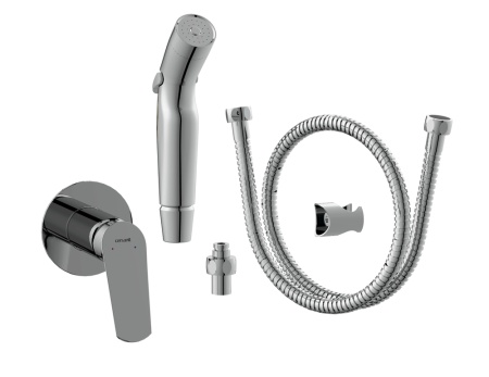 Смеситель с гигиеническим душем встраиваемый однорычажный Cersanit Flavis 64104