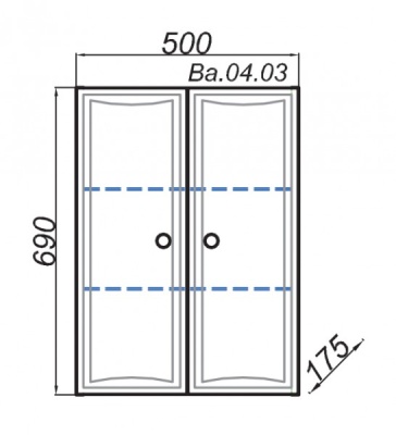 Шкафчик навесной AQWELLA Барселона В5 50 Ba.04.03, белый