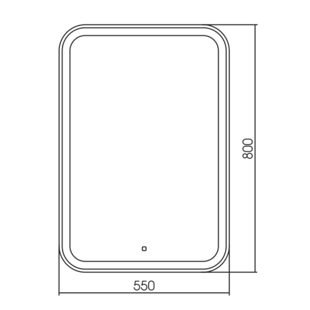 Зеркало Silver Mirrors Мальта-ТХ 550х800 (сенсорный выключатель, тепл.холод.свет)