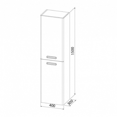 Пенал подвесной Iddis Brick 40 см, белый BRI40W0i97