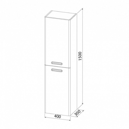 Пенал подвесной Iddis Brick 40 см, белый BRI40W0i97