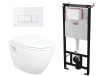 Комплект Terra+Alca (подвесной унитаз Creavit Terra с сиденьем дюропласт и инсталляцией AlcaPlast AM101, панель M570 белая)