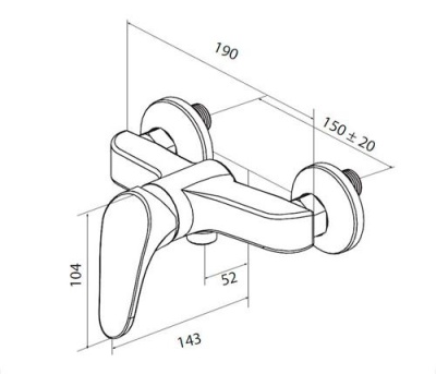 Смеситель для душа AM.PM Joy F8520000 хром