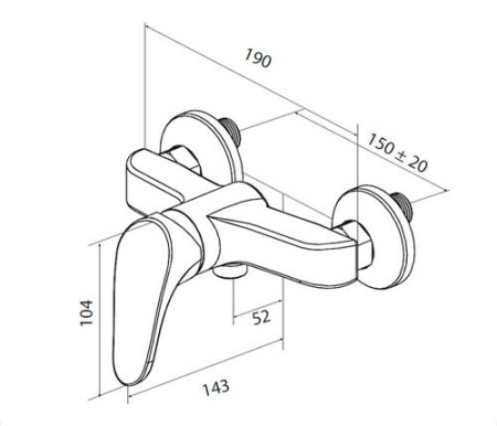 Смеситель для душа AM.PM Joy F8520000 хром