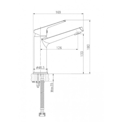 Смеситель для ванны однорычажный Cersanit Flavis, хром А63035. Образец. Распродажа
