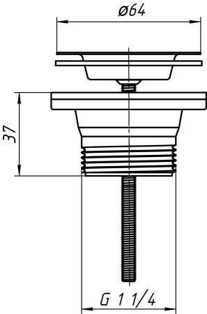 Выпуск с нержавеющей сеткой Ани Пласт 1/4 M200