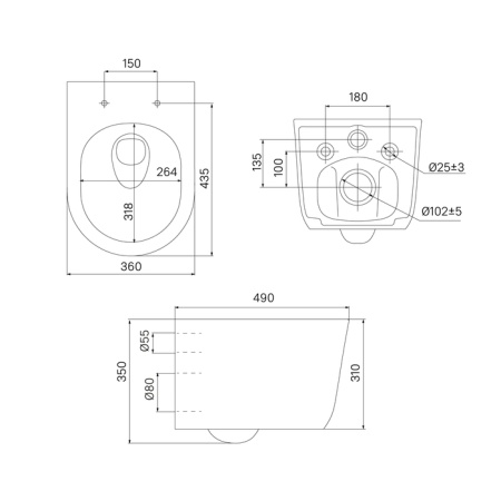 Унитаз подвесной Iddis Slide SLIRDSEi25. Распродажа. Образец