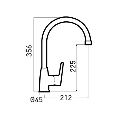 Смеситель для кухни высокий Gross Aqua Vista 3205267С-B01