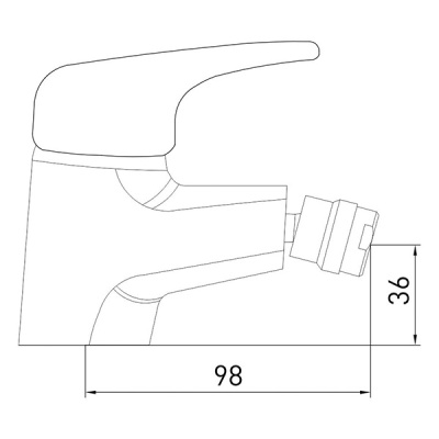 Смеситель для биде Gross Aqua Optima 8523511C Смеситель для биде Gross Aqua Optima 8523511C