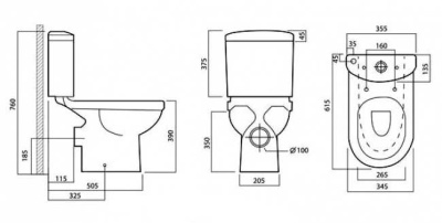 Унитаз-компакт AM.PM Joy C858607SC