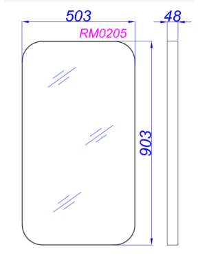Зеркало в металлической раме Aqwella RM, белый RM0205W