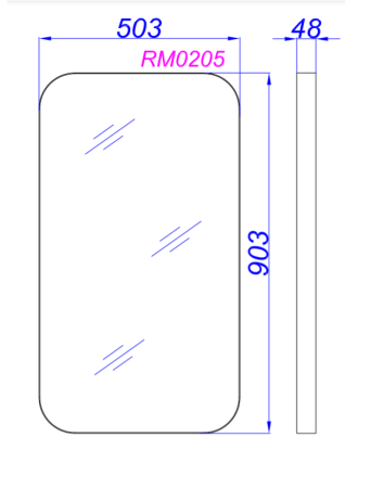 Зеркало в металлической раме Aqwella RM, белый RM0205W