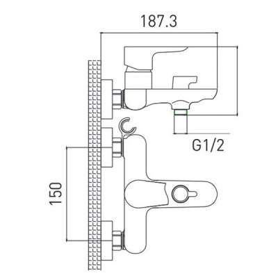 Смеситель для ванны Gross Aqua Space 2515288С