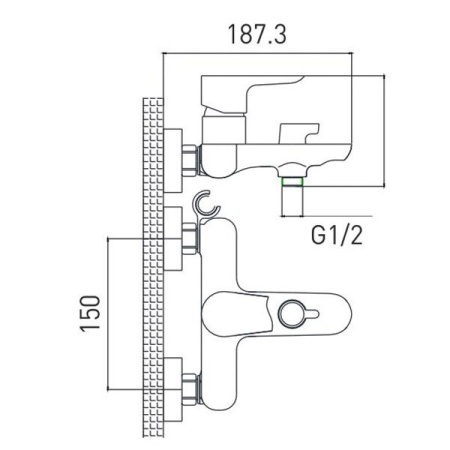 Смеситель для ванны Gross Aqua Space 2515288С
