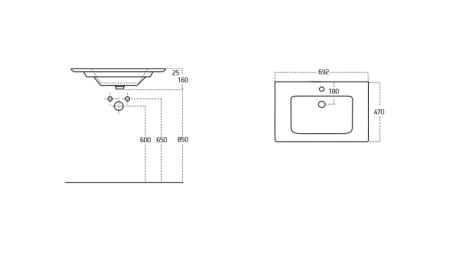 Умывальник Sanovit SHARP 70