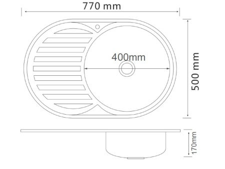 Кухонная мойка PMC MG8-7750OVR. Образец.Акция.