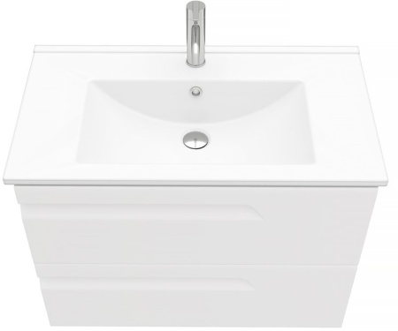 Тумба подвесная Laparet Atlas 80 с умывальником Creavit Su 80 белый матовый (LA-WCAB-80-122+SU080-00CB00E-0000)