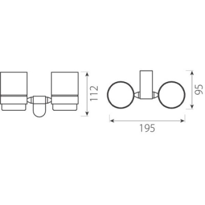 Стакан двойной Ferro Audrey AD04. Распродажа