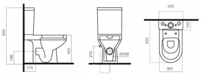 Унитаз-компакт AM.PM Spirit C708607SC