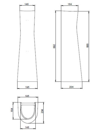 Пьедестал Santeri Соната белый