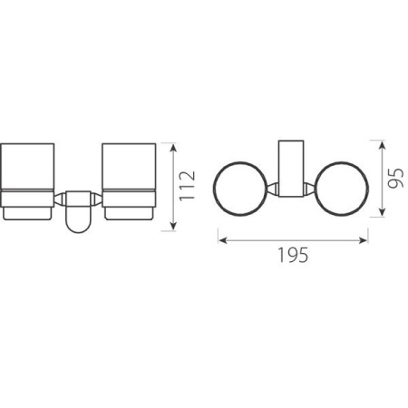 Стакан двойной Ferro Audrey AD04