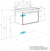 Тумба под умывальник Акватон Либерти 70 с умывальником Адриана 70, 1A2798V0LYC70